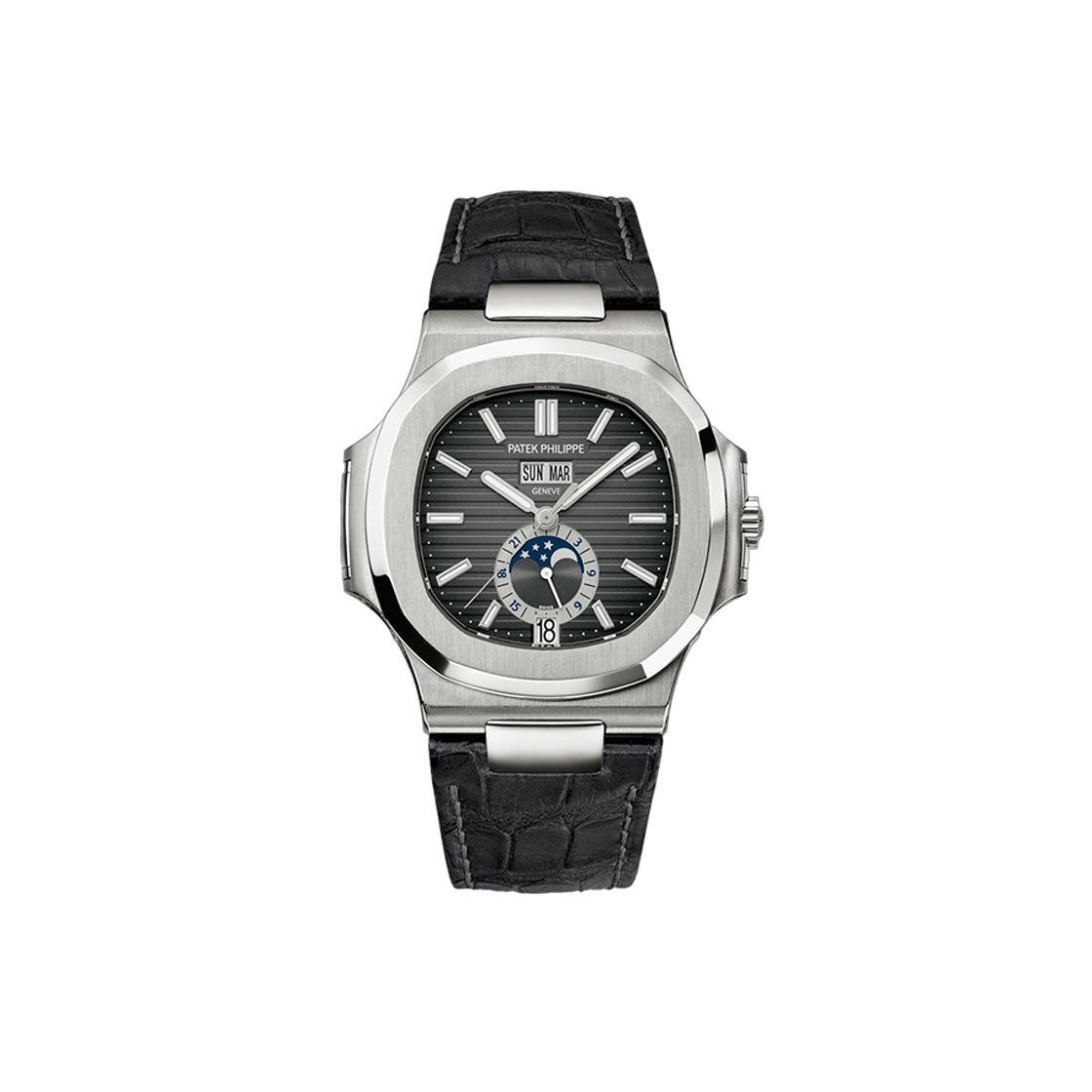 파텍필립 노틸러스 애뉴얼캘린더 문페이즈 40.5-5726A-001 블랙 바 NO.7794(Patek Philippe Nautilus Annual Calendar Moonphase 40.5-5726A-001 Black Bar NO.7794)