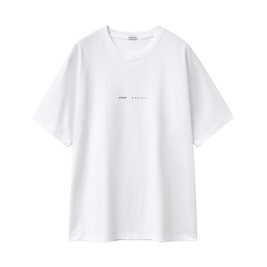 유체 에스큐 컨티누오스 반팔티셔츠 화이트(YOUCHE SQ CONTINUOUS SHORT SLEEVE TEE White)