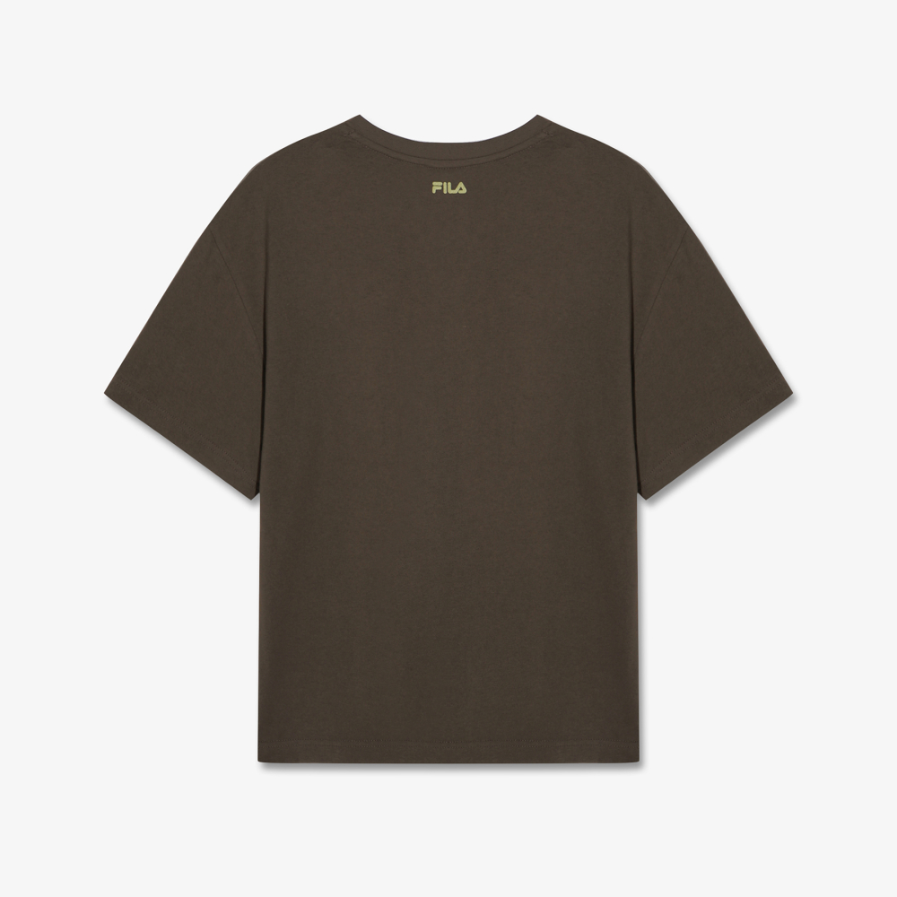 [6% 적립] 휠라 여성 마이티셔츠 오버핏 브라운([6% 적립] Fila Women MY T-Shirt Over-fit Brown) - 3