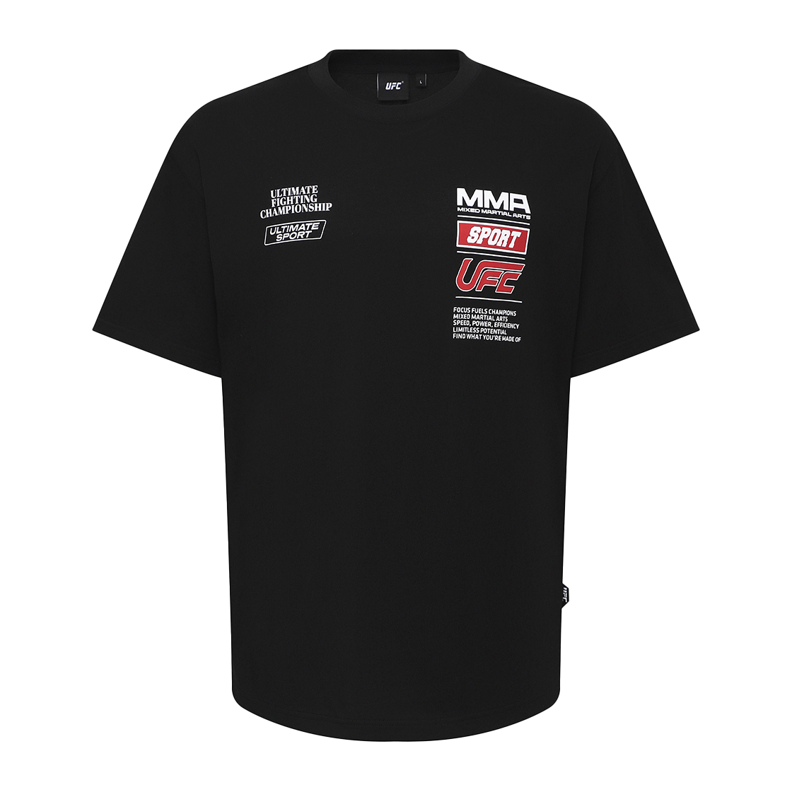 U2SSX2306BK UFC SPORT Spon Daily Relaxed Fit Short Sleeve Black