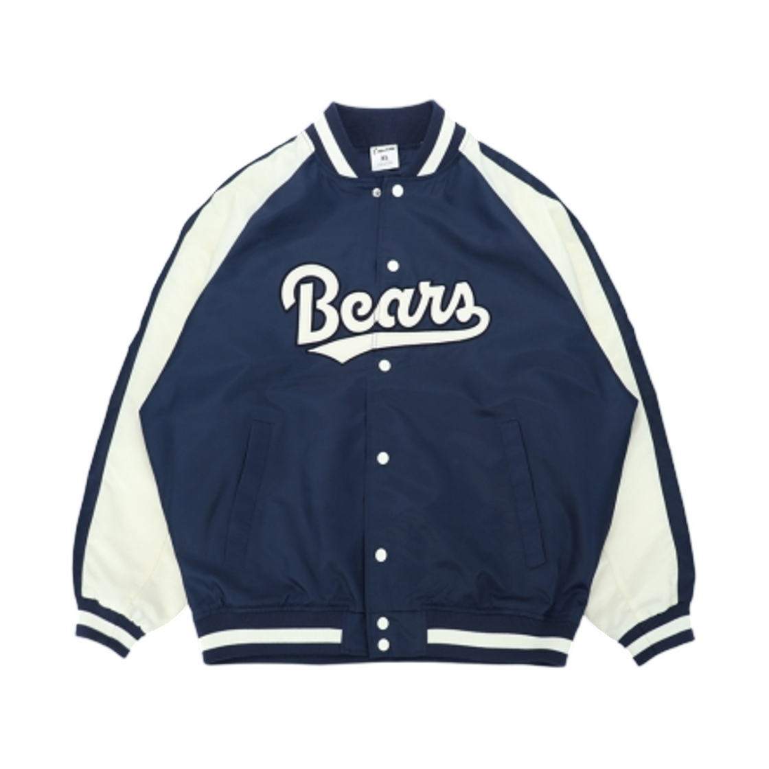 Doosan Bears　スタジャン　ネイビー　斗山ベアーズ　ワッペン 두산 베어스 베어스로고 나일론 바시티자켓 네이비 | Doosan Bears | KREAM