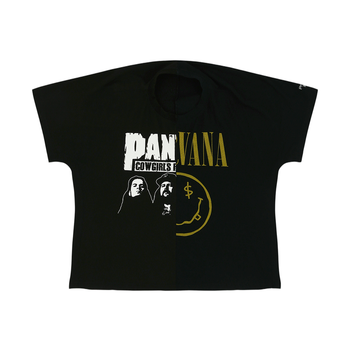 프로토콜 인덱스 페이크 숄더 심 티셔츠 블랙(Protocol Index Fake Shoulder Seam T-Shirt Black)