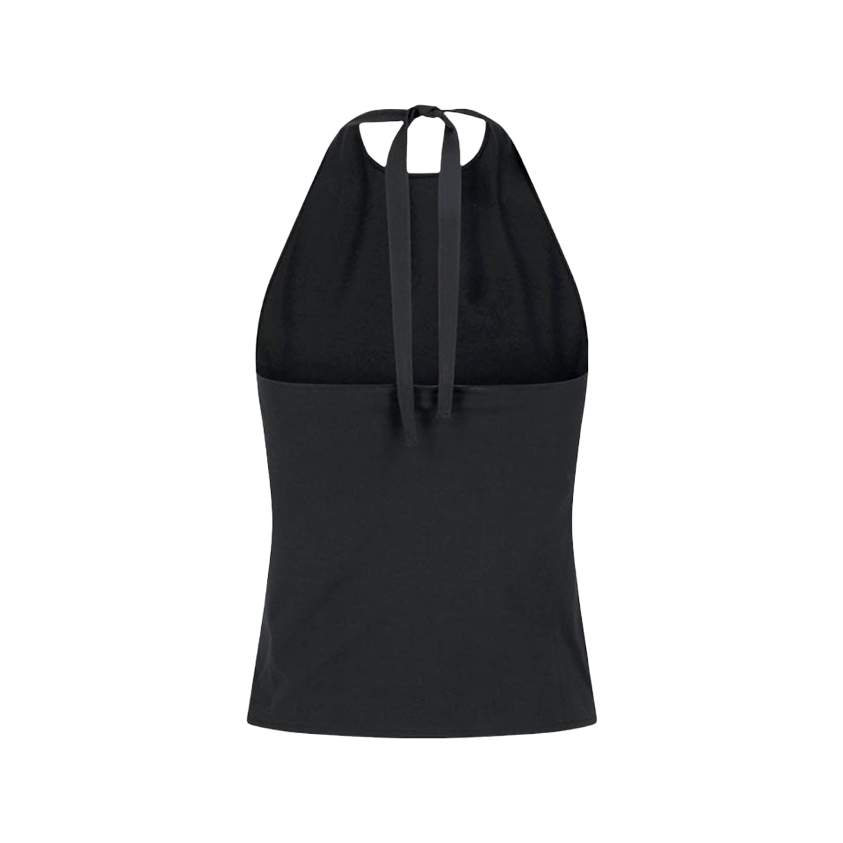 아모멘토 우먼 저지 홀터넥 탑 차콜 - 26SS(Amomento Women Jersey Halter Neck Top Charcoal - 26SS) - 2