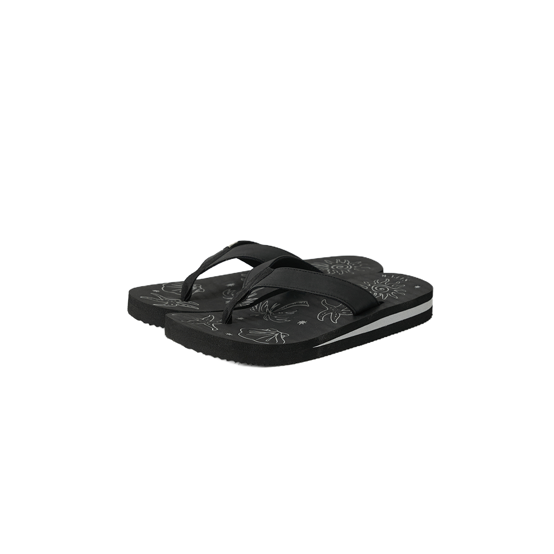 세터 그래픽 플립 플랍 블랙(SATUR Graphic Flip Flop Black) - 2