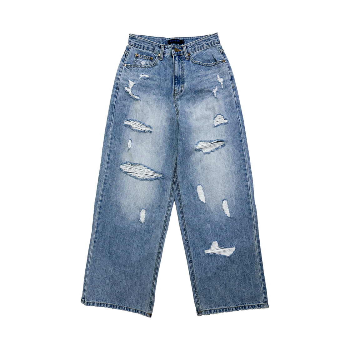 쎄르페 디스트로이드 데님 팬츠 워시드블루(SSERPE Destroyed Denim Pants Washed Blue)