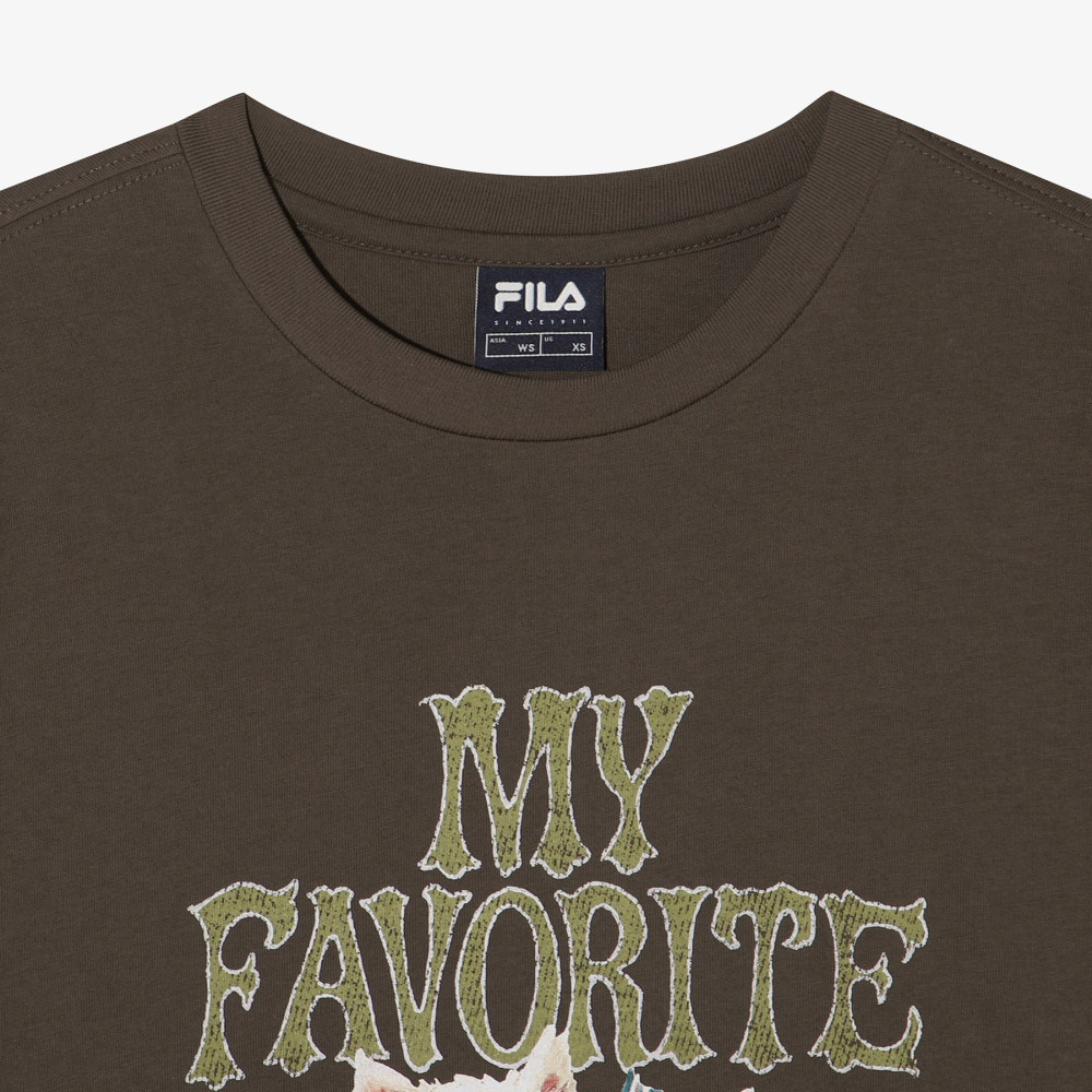 [6% 적립] 휠라 여성 마이티셔츠 오버핏 브라운([6% 적립] Fila Women MY T-Shirt Over-fit Brown) - 4