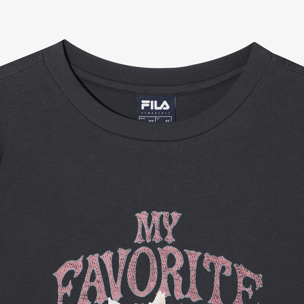[6% 적립] 휠라 여성 마이티셔츠 스탠다드 차콜그레이([6% 적립] Fila Women  MY T-Shirt Standard Charcoal Gray) - 4
