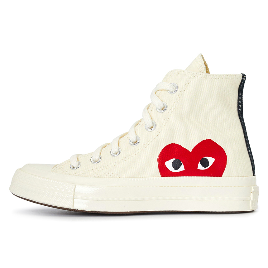 [15% 쿠폰] 컨버스 x 플레이 꼼데가르송 척 70 하이 화이트([15% 쿠폰] Converse x Play Comme des Garcons Chuck 70 Hi White) - 5
