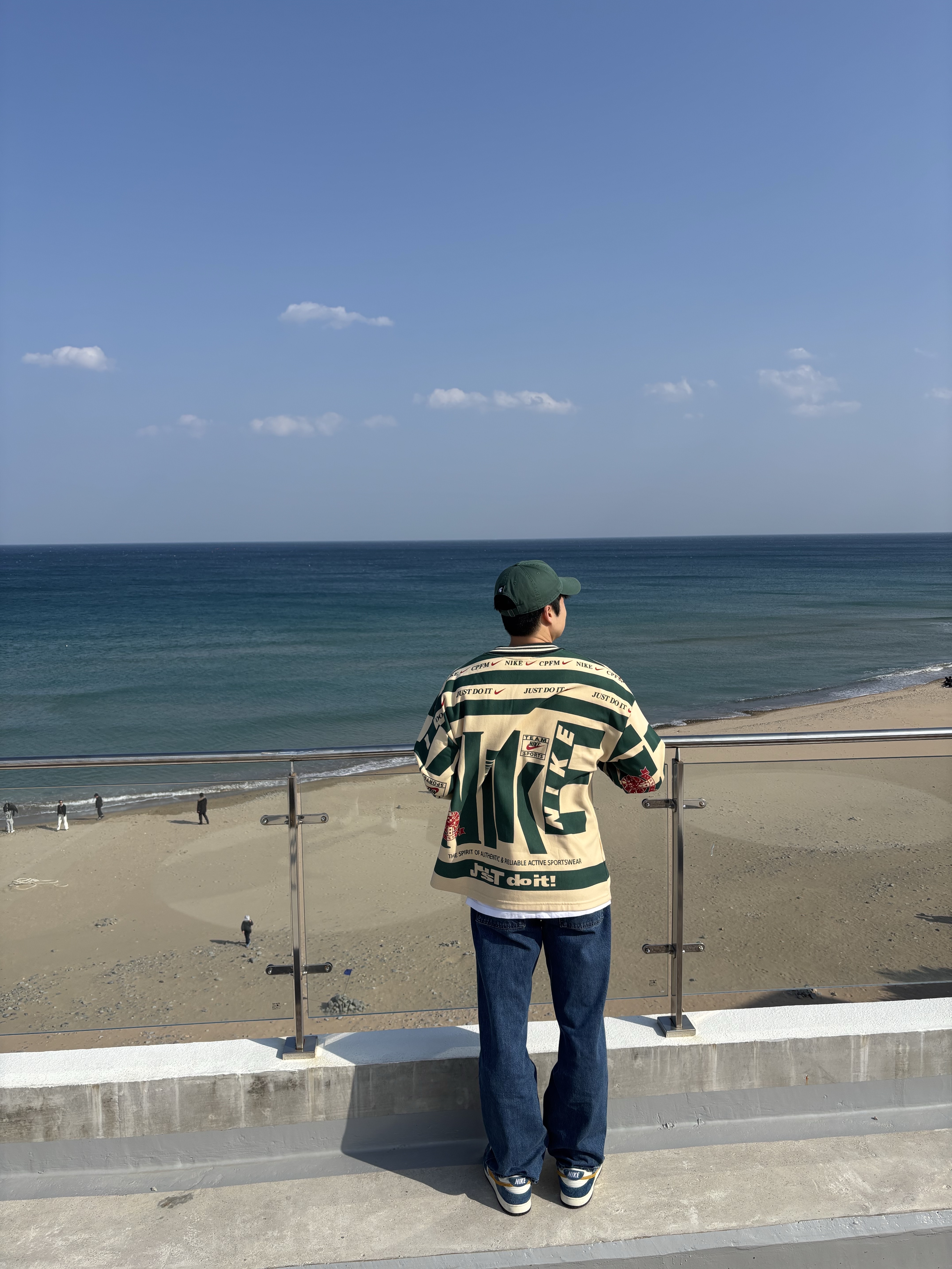 Nike x Cactus Plant Flea Market Long Sleeve Polo Natural - US/EU 착용 스타일