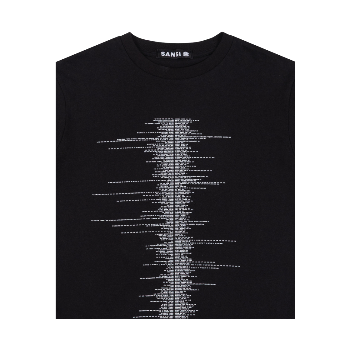 산시 리스트 인덱스 티셔츠 블랙(SANSI List Index T-Shirt Black) - 2