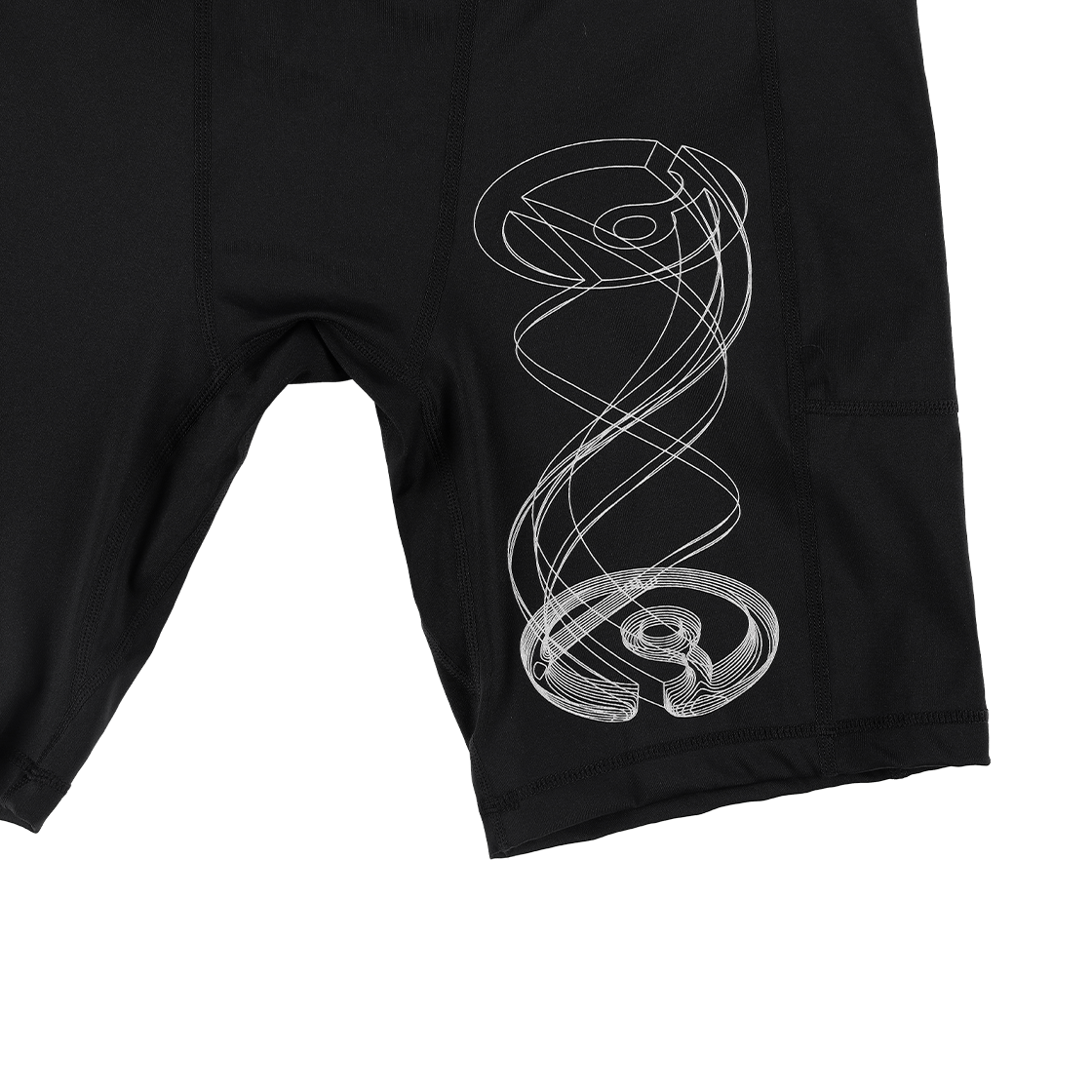 더왈드 서큘러 왈드 로고 하프타이즈 블랙(THE WARLD Circular Warld Logo Half Tights Black) - 3