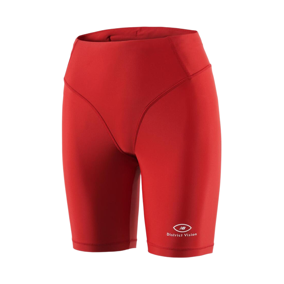 (W) 디스트릭트 비전 x 뉴발란스 7인치 포켓 하프 타이츠 고지 레드((W) District Vision x New Balance 7In Pocketed Half Tights Goji Red) - 1