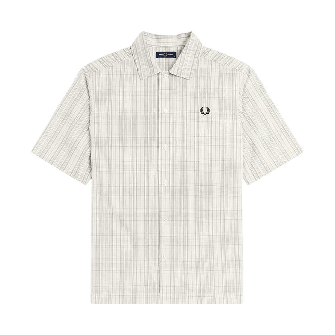프레드페리 시어서커 체크 셔츠 에크루(Fred Perry Seersucker Check Shirt Ecru) - 1