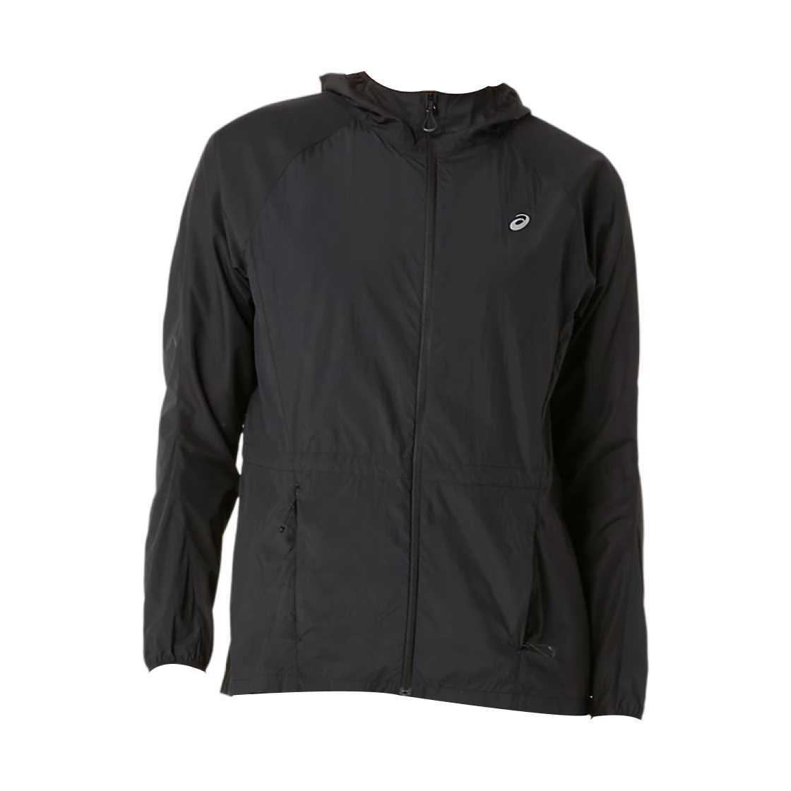 (W) 아식스 로드 러닝 패커블 자켓 퍼포먼스 블랙((W) Asics Road Running Packable Jacket Performance Black)