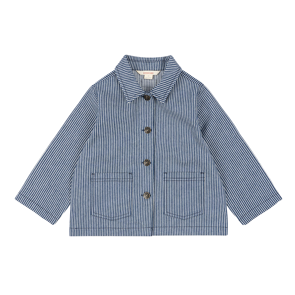 콩제슬래드 룩 셔츠 자켓 블루(Konges Sløjd Luc Shirt Jacket Gots Blue Stripe) - 1