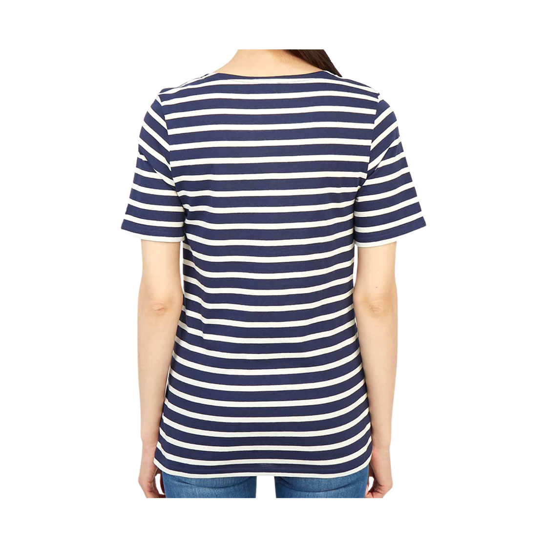 [15% 쿠폰] 세인트 제임스 르방 숏슬리브 스트라이프 세일러 티셔츠 마린 에크루([15% 쿠폰] Saint James Levant Short Sleeve Striped Sailor T-Shirt Marine Ecru) - 5