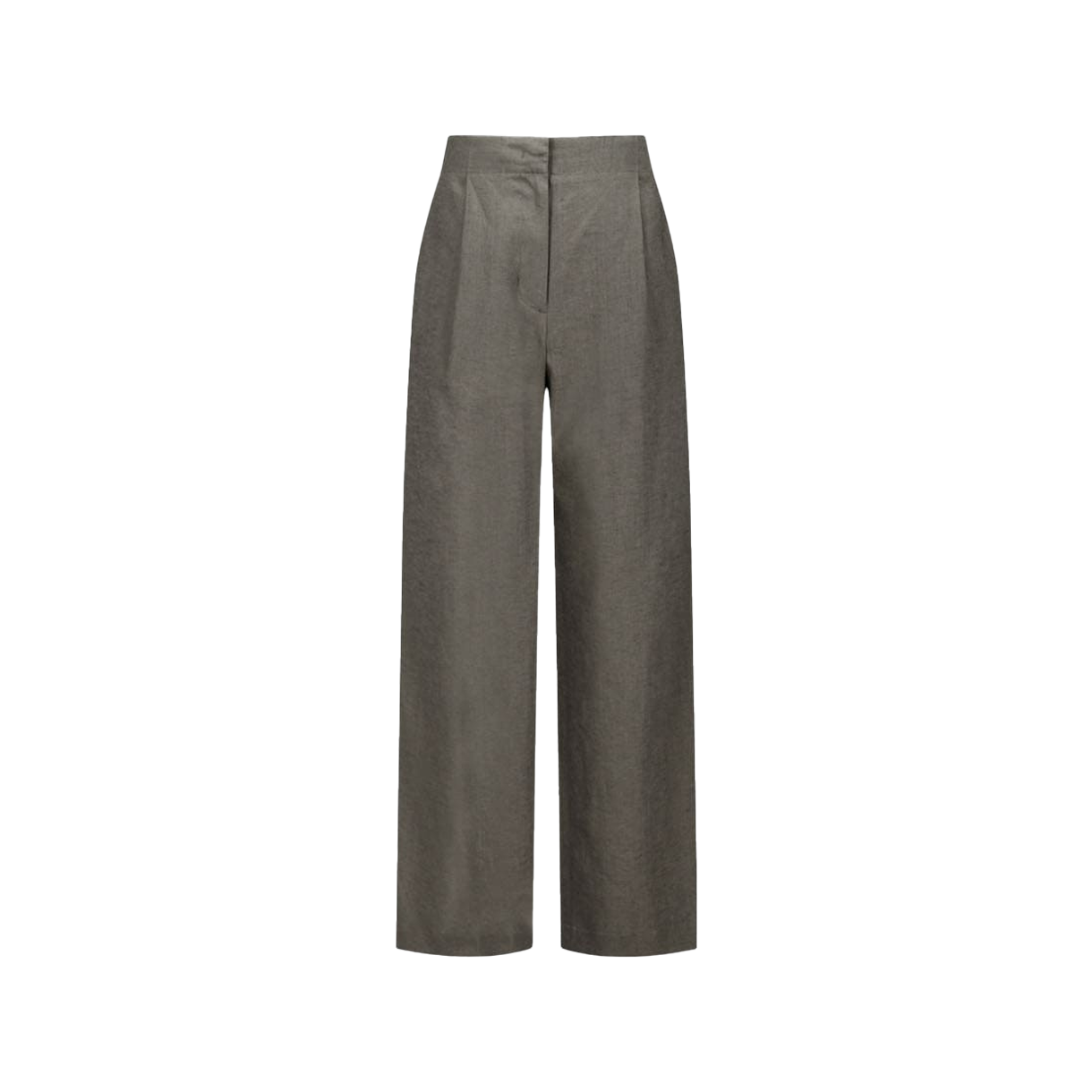 아모멘토 우먼 린넨 턱 팬츠 카키 - 26SS(Amomento Women Linen Tuck Pants Khaki - 26SS)
