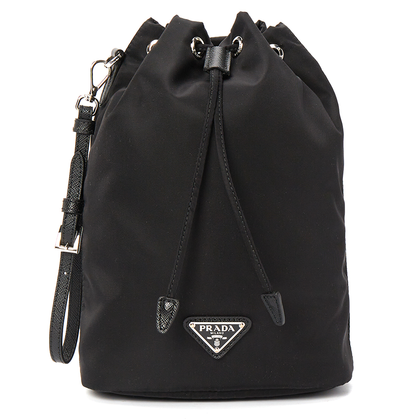 [25% 쿠폰] 프라다 리나일론 드로우스트링 파우치 블랙([25% 쿠폰] Prada Re-Nylon Drawstring Pouch Black) - 2