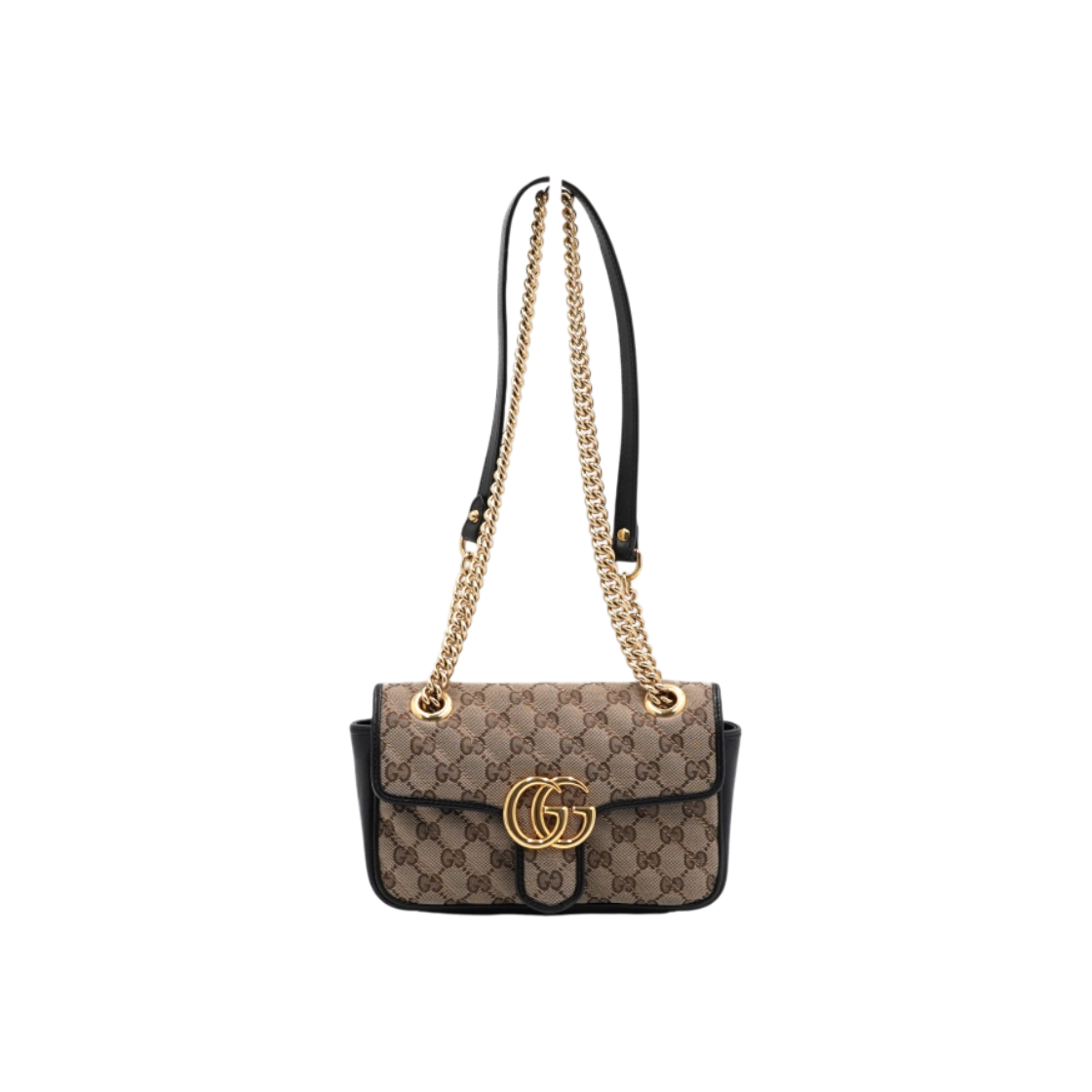ITAW6LWDM54C Gucci 446744 GG Marmont Mini Canvas Gold Chain Shoulder Bag & Crossbody