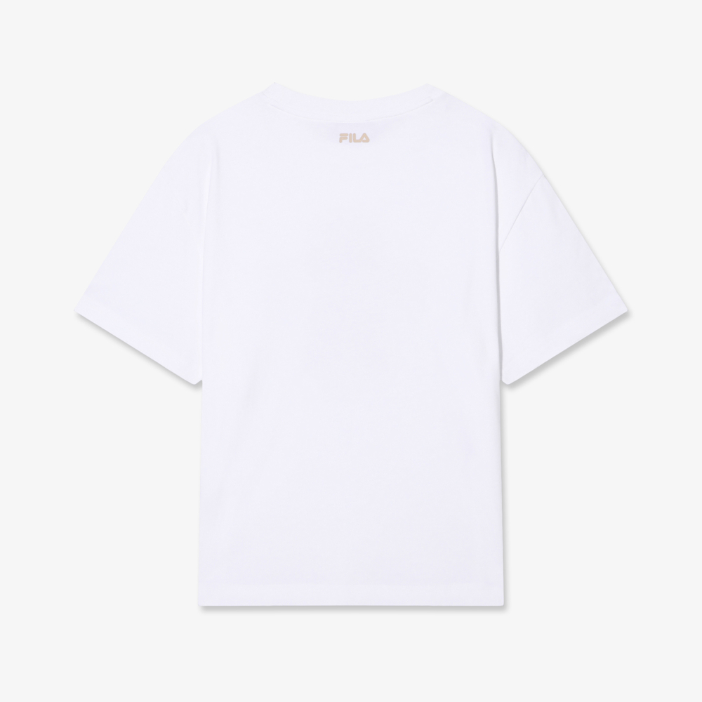 [6% 적립] 휠라 여성 마이티셔츠 오버핏 오프화이트([6% 적립] Fila Women MY T-Shirt Over-fit Off White) - 3