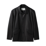 Recto Vintage Leather Chore Jacket Black