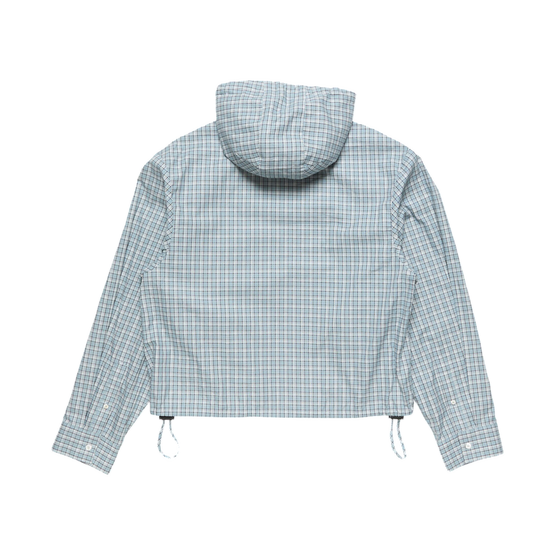 (W) 아크네 스튜디오 후드 체크 자켓 블루 화이트((W) Acne Studios Hooded Check Jacket Blue White) - 2