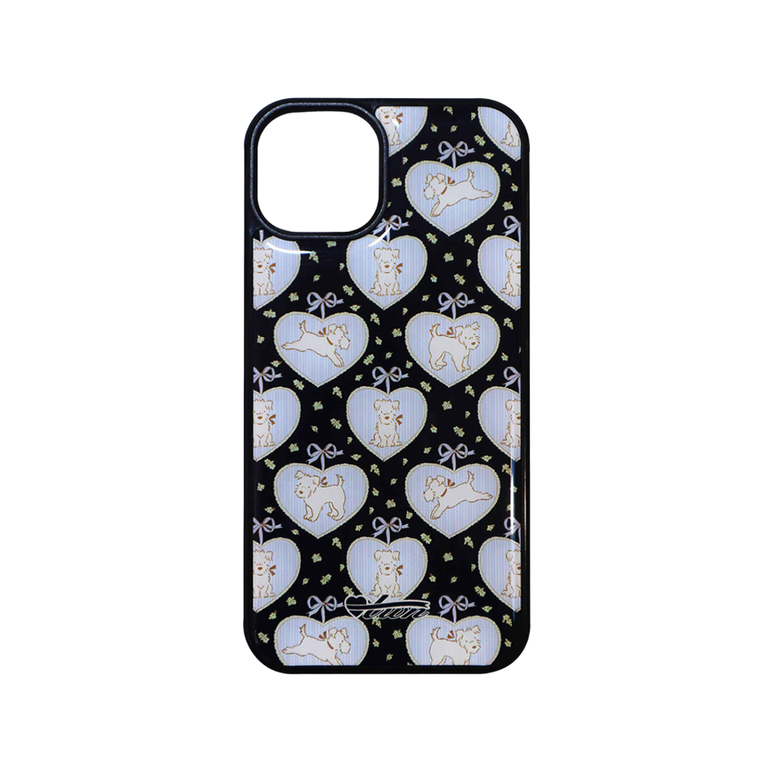 트위너 퍼피블랙 폰케이스 (에폭시)(Twiner Puppy black phone case (Epoxy)) - 1