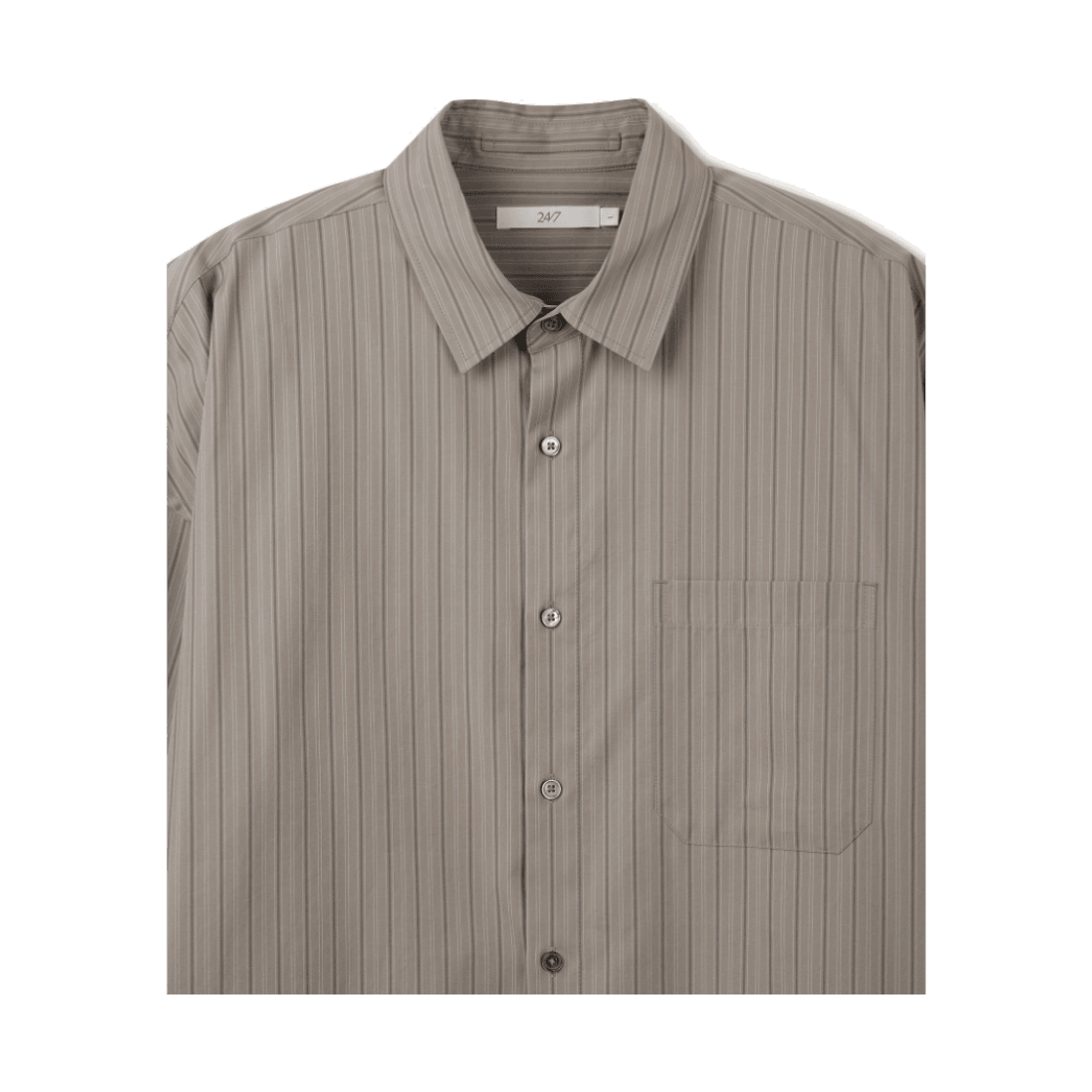 24/7 시리즈 오버사이즈 멀티 스트라이프 셔츠 브라운(24/7 series Oversized Multi Stripe Shirts Brown) - 3