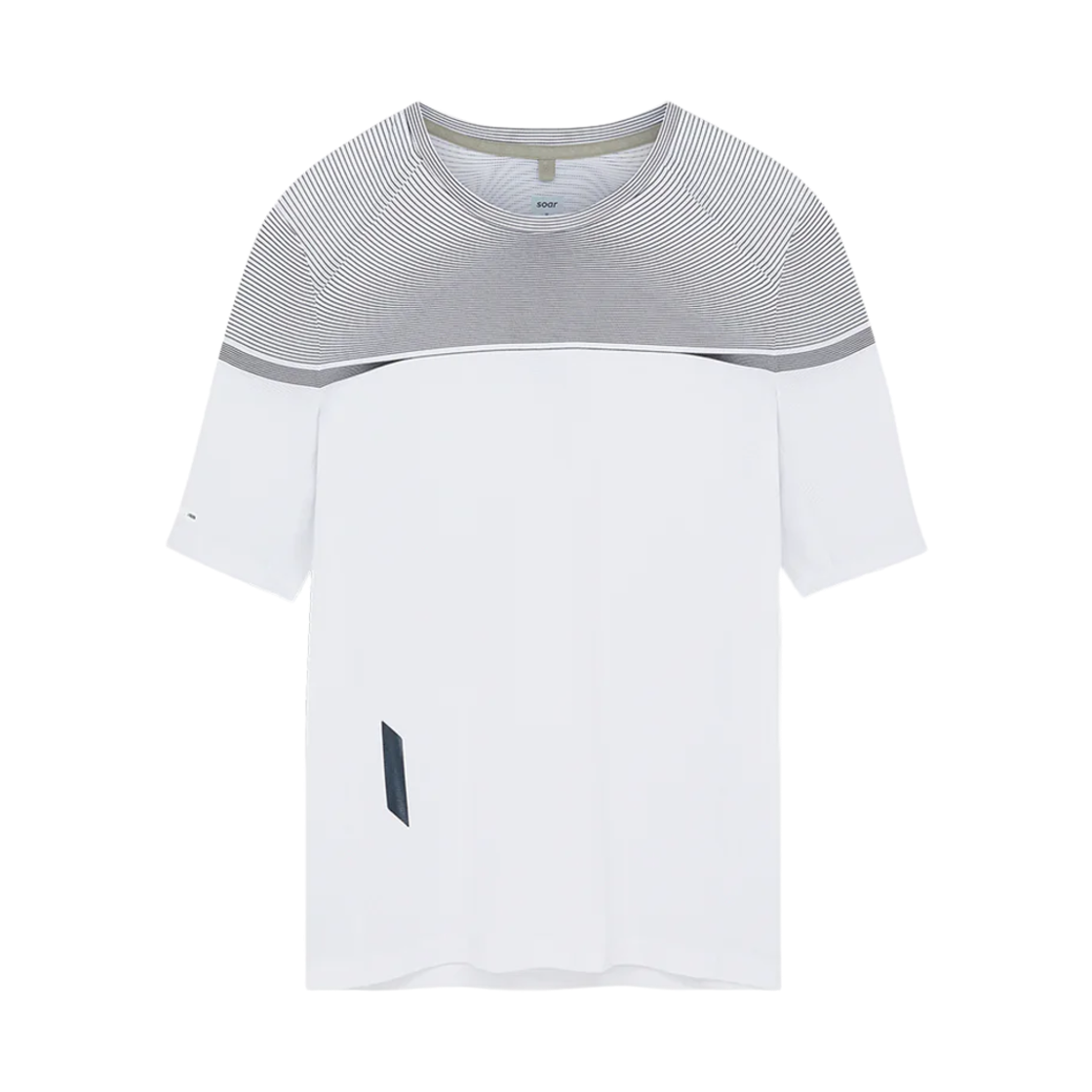소어 러닝 프린티드 테크 티셔츠 화이트 블랙(Soar Running Printed Tech T-Shirt White Black) - 1