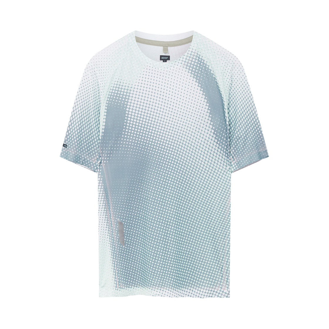 소어 러닝 프린티드 테크 티셔츠 그레이 세이지 도트(Soar Running Printed Tech T-Shirt Grey Sage Dots)