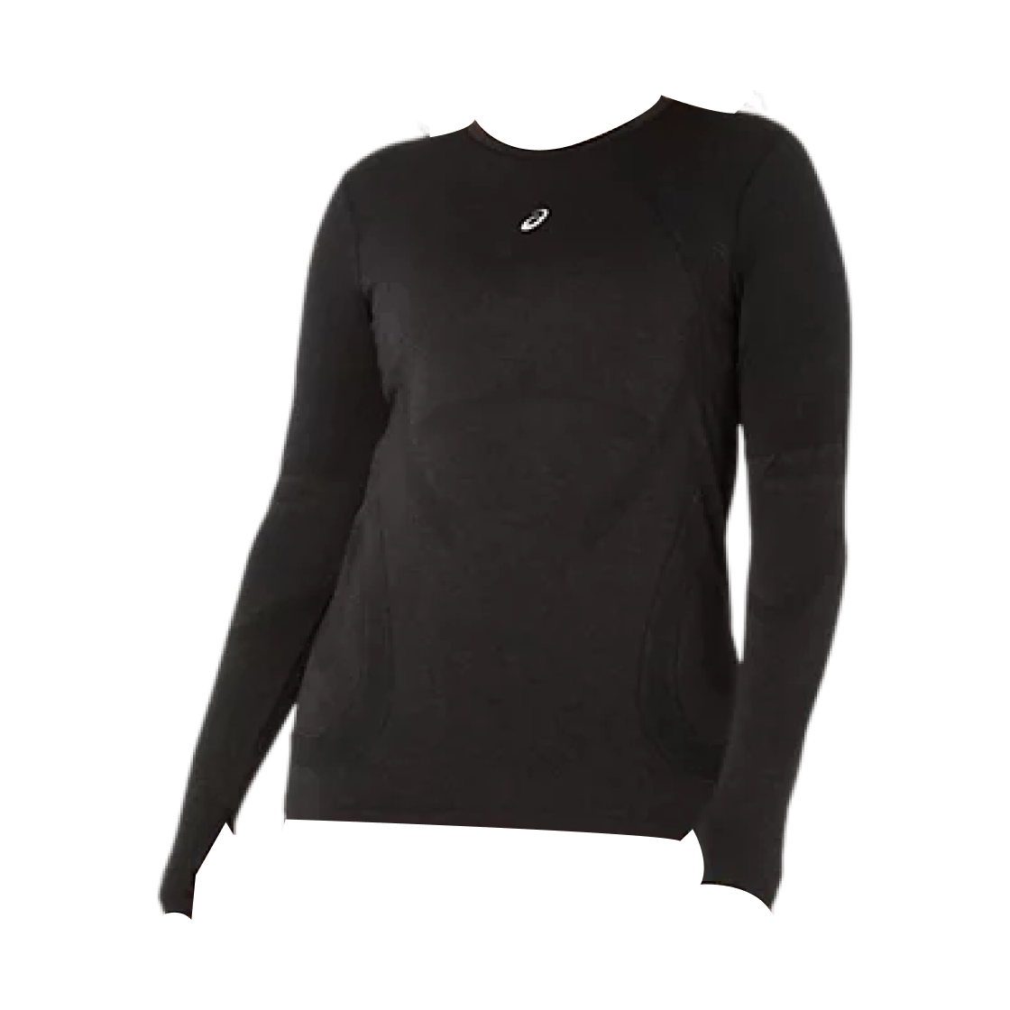 (W) 아식스 로드 러닝 심리스 롱슬리브 티셔츠 퍼포먼스 블랙 그래파이트 그레이((W) Asics Road Running Seamless Long Sleeve T-Shirt Performance Black Graphite Grey)