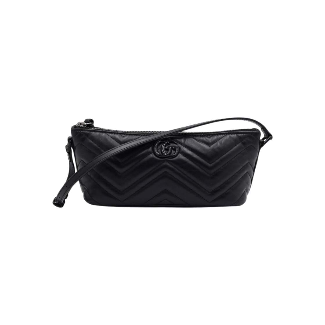 구찌 739166 블랙 레더 GG마몽 마틀라세 스몰 숄더백aa62939(Gucci GG Marmont Black Leather Matelasse Small Shoulder Bag) - 1