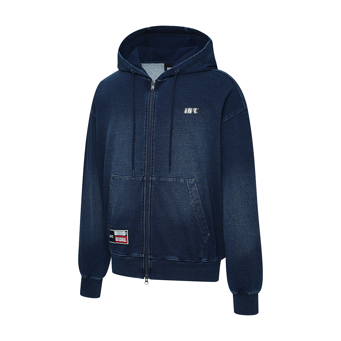 유에프씨 스포츠 데님라이크 오버핏 후드집업 인디고 U2TTX1305ID(UFC SPORT Denim-Like Oversized Fit Hoodie Zip-Up Indigo) - 2