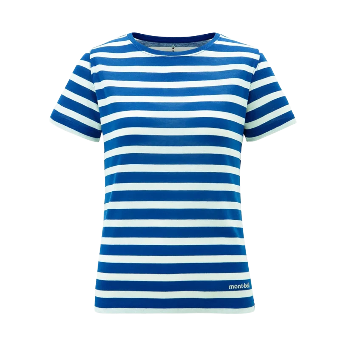 1114543 (W) Montbell Wickron Striped T-Shirt Blue Ridge White-W