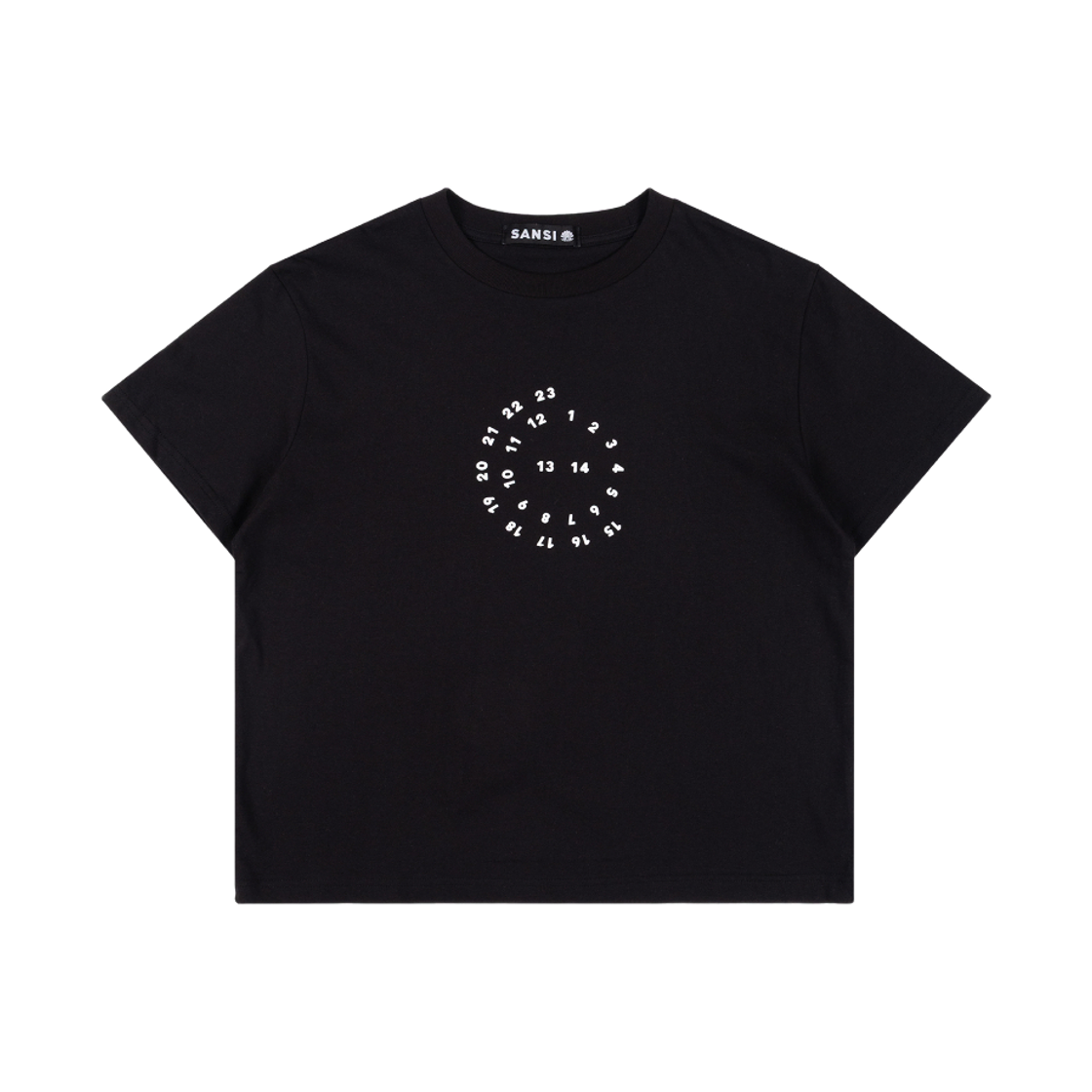 산시 블루밍 서클 티셔츠 블랙(SANSI Blooming Circle T-Shirt Black)
