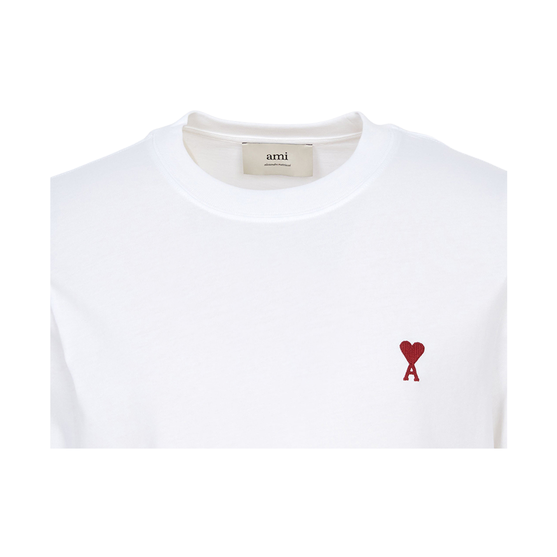 [15% 쿠폰] 아미 스몰 하트 로고 롱슬리브 티셔츠 화이트([15% 쿠폰] AMI de Coeur Long Sleeves T-Shirt White) - 4