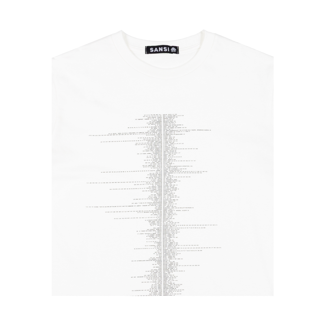 산시 리스트 인덱스 티셔츠 화이트(SANSI List Index T-Shirt White) - 2