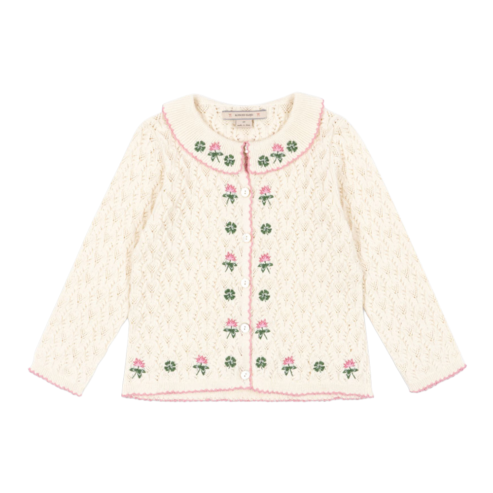 콩제슬래드 로지에 가디건 화이트(Konges Sløjd Rosier Cardigan Off White)