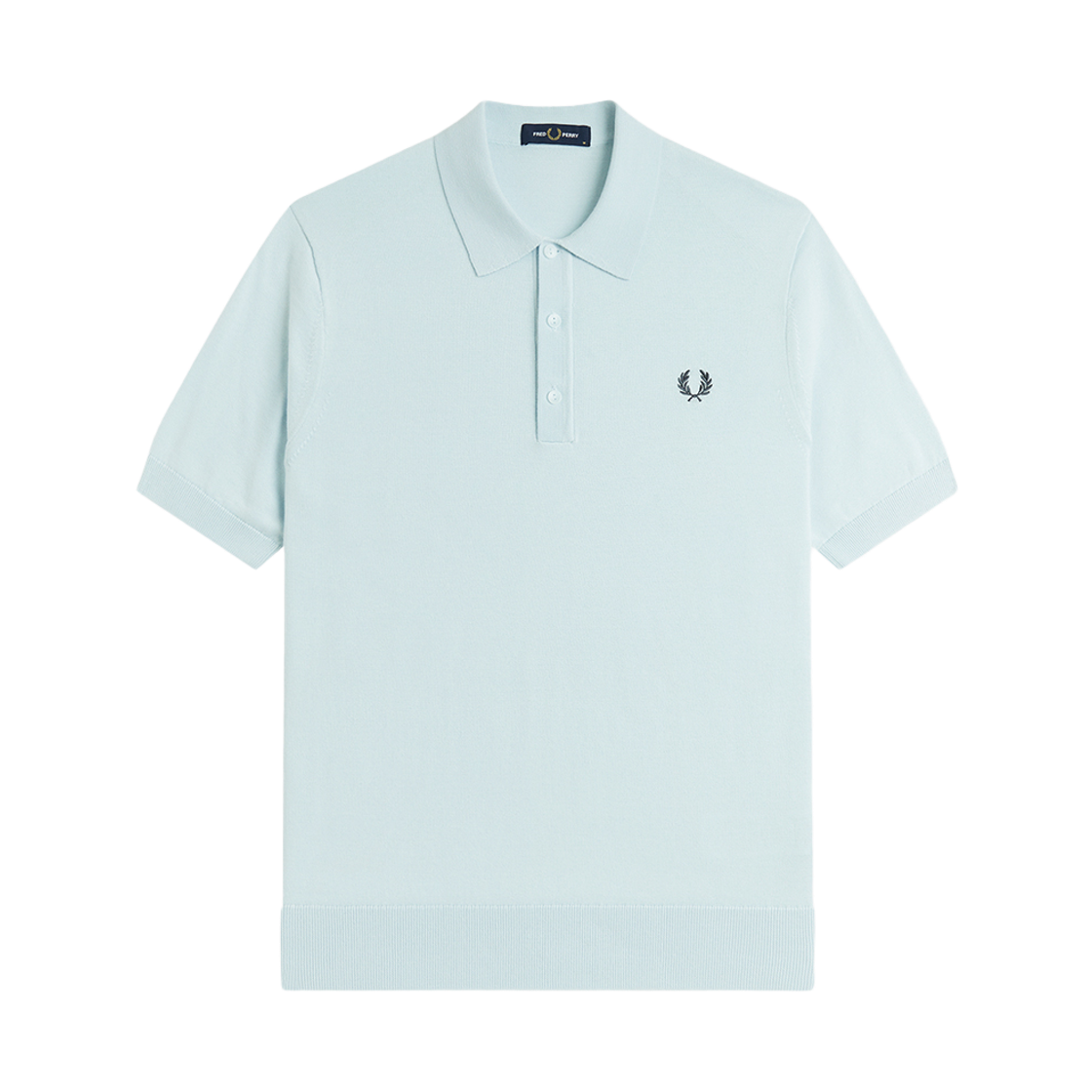 프레드페리 숏 슬리브 코튼 니트 셔츠 라이트아이스(Fred Perry S S Cotton Knitted Shirt Light Ice) - 1