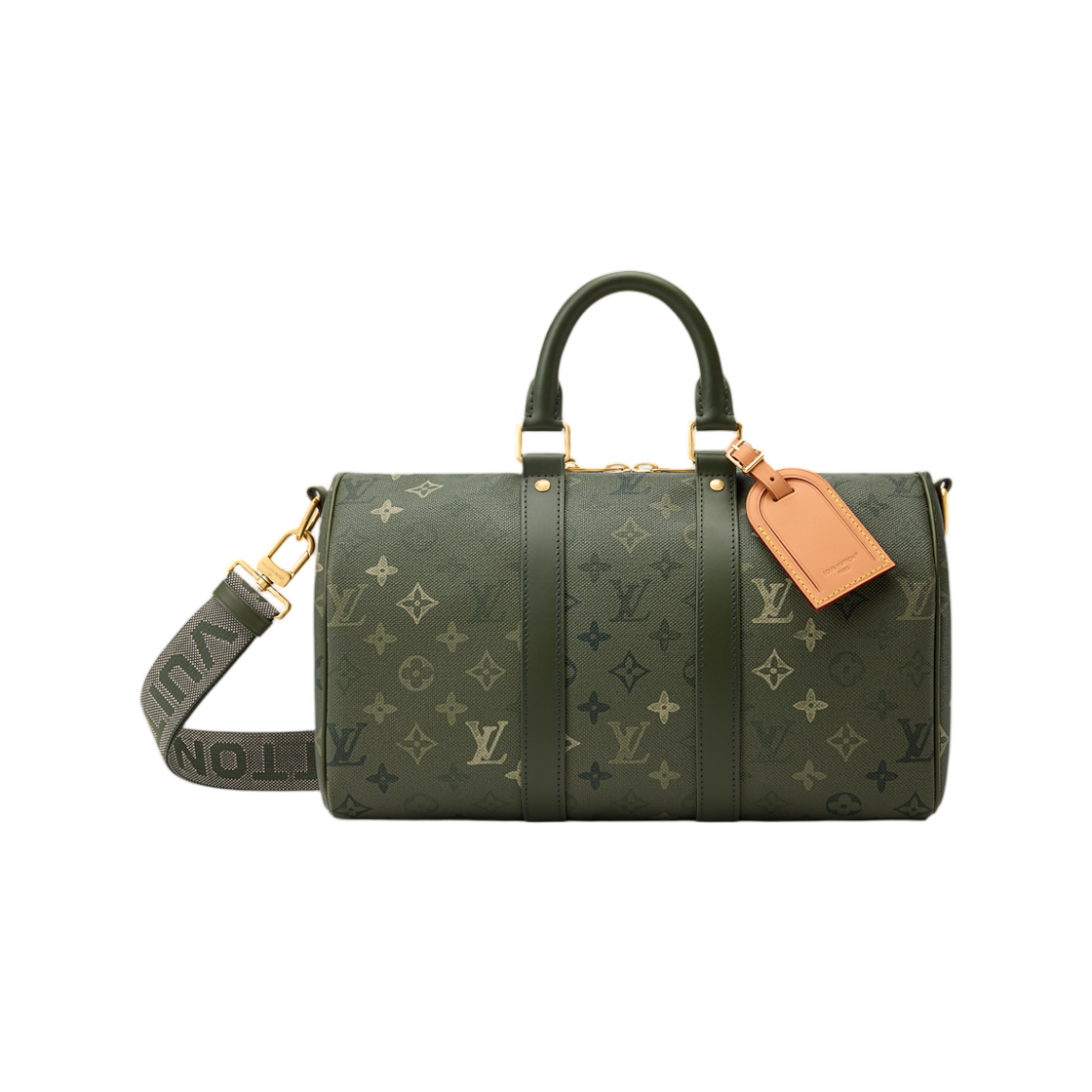 M27054 Louis Vuitton Keepall Bandouliere 35 Kahki Green