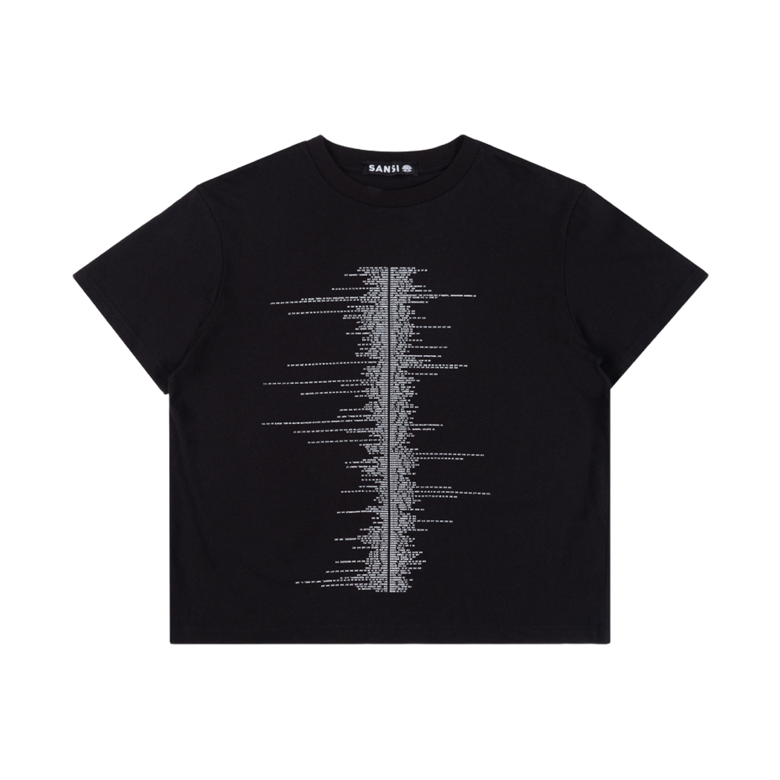 산시 리스트 인덱스 티셔츠 블랙(SANSI List Index T-Shirt Black)