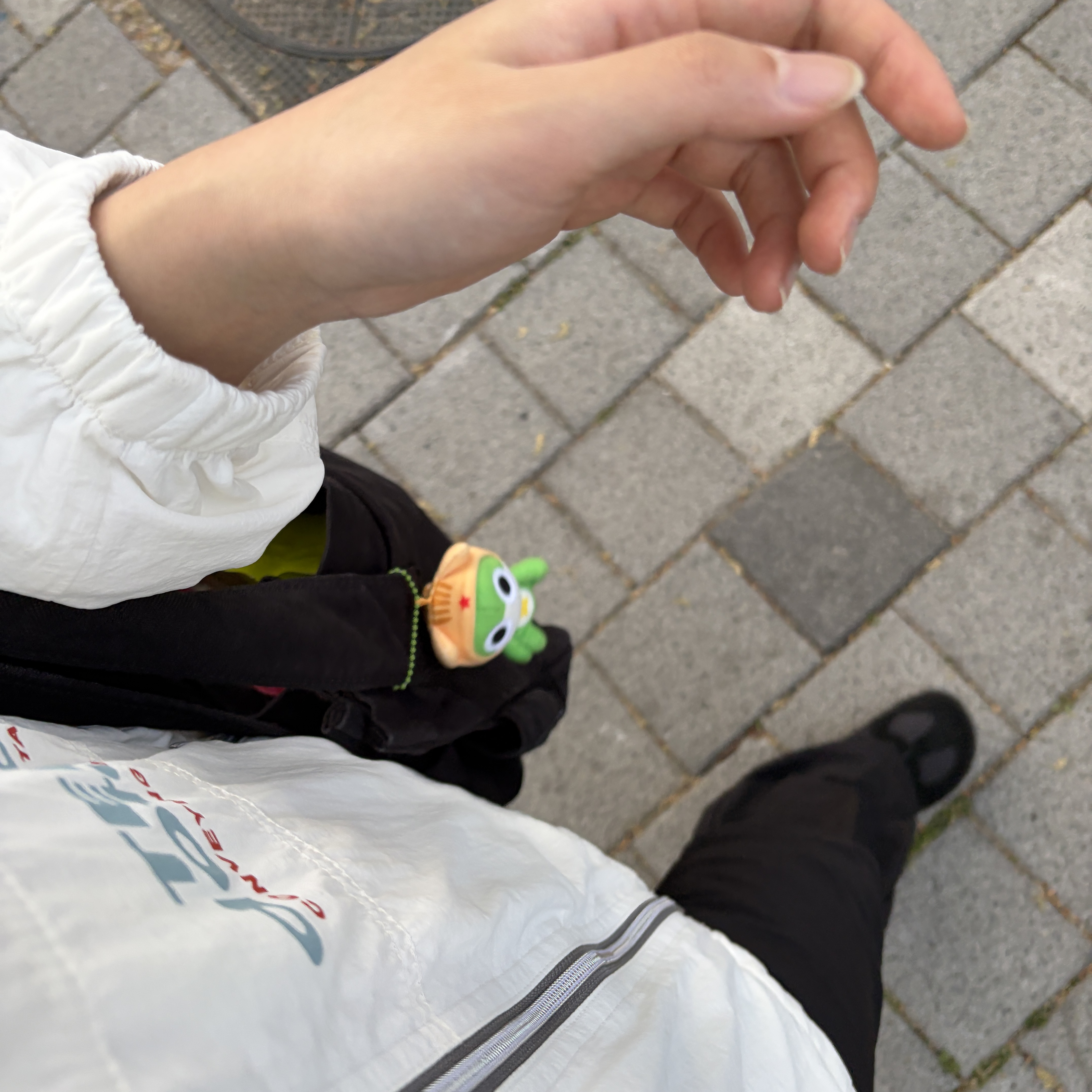Teket Share Wind Jacket White, Kapital No. 6 Canvas Standard Tote Bag Small Black 착용 스타일 - 2