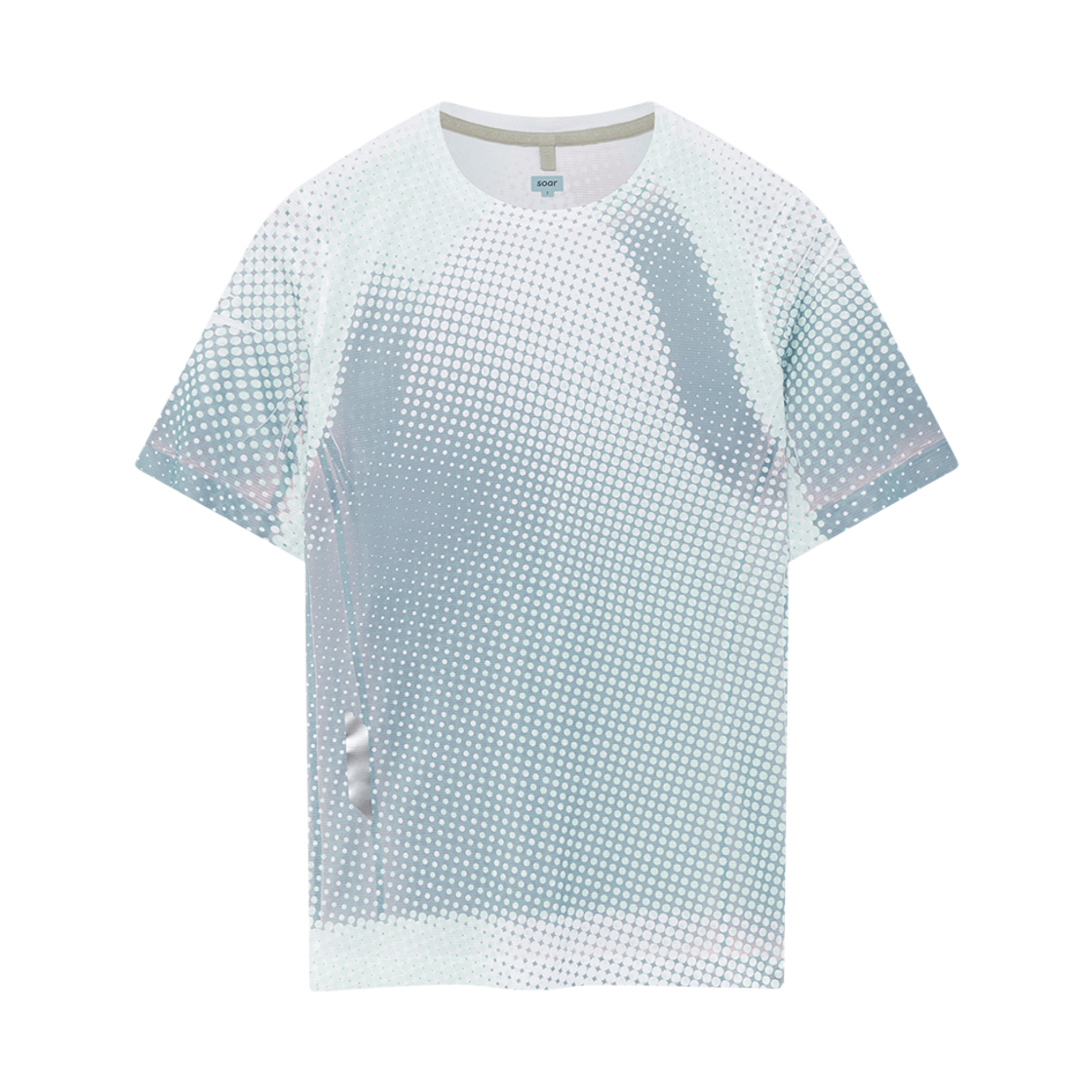 (W) 소어 러닝 프린티드 테크 티셔츠 그레이 세이지 도트((W) Soar Running Printed Tech T-Shirt Grey Sage Dots) - 1