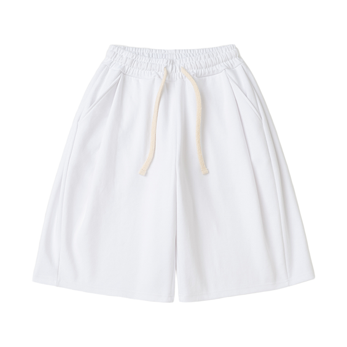 니티드 버뮤다 트레이닝 하프 팬츠 화이트(Knitted Bermuda Traning Half Pants White) - 1