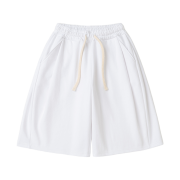 Knitted Bermuda Traning Half Pants White