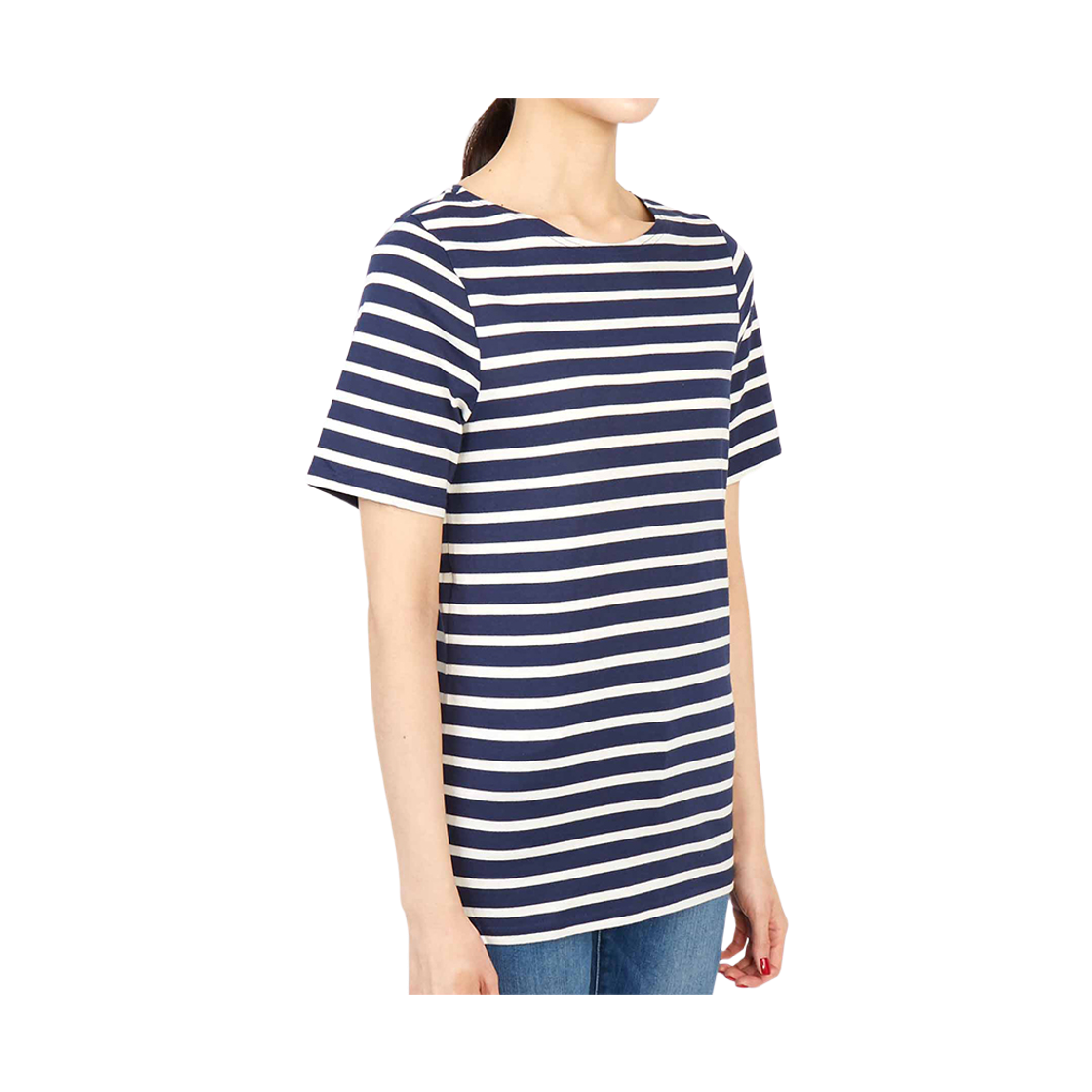 [15% 쿠폰] 세인트 제임스 르방 숏슬리브 스트라이프 세일러 티셔츠 마린 에크루([15% 쿠폰] Saint James Levant Short Sleeve Striped Sailor T-Shirt Marine Ecru) - 4