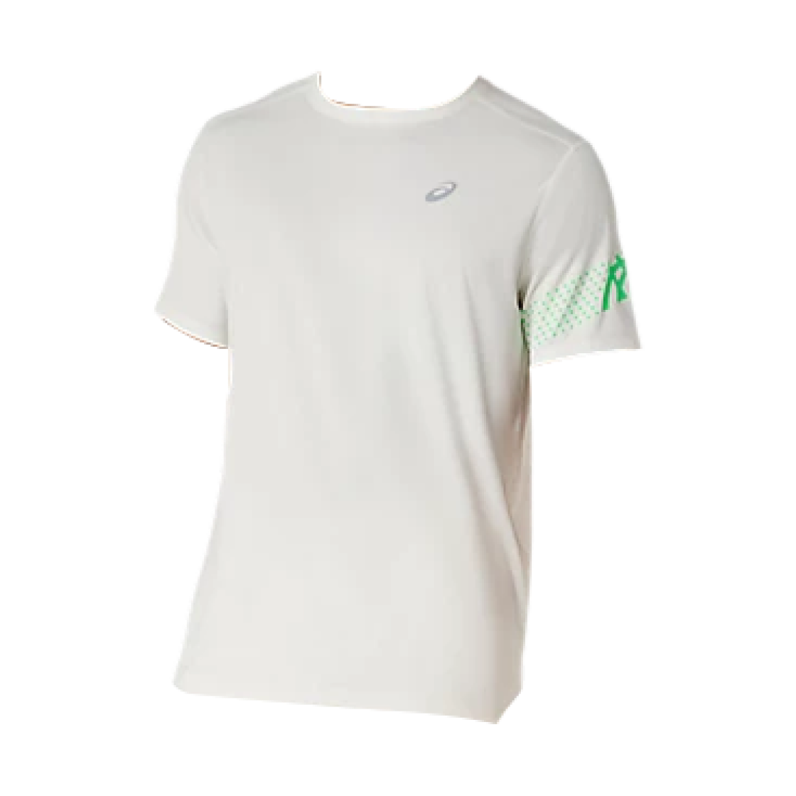 아식스 아이콘 러닝 숏슬리브 티셔츠 크림 바이탈 그린(Asics Icon Running Short Sleeve T-Shirt Cream Vital Green)
