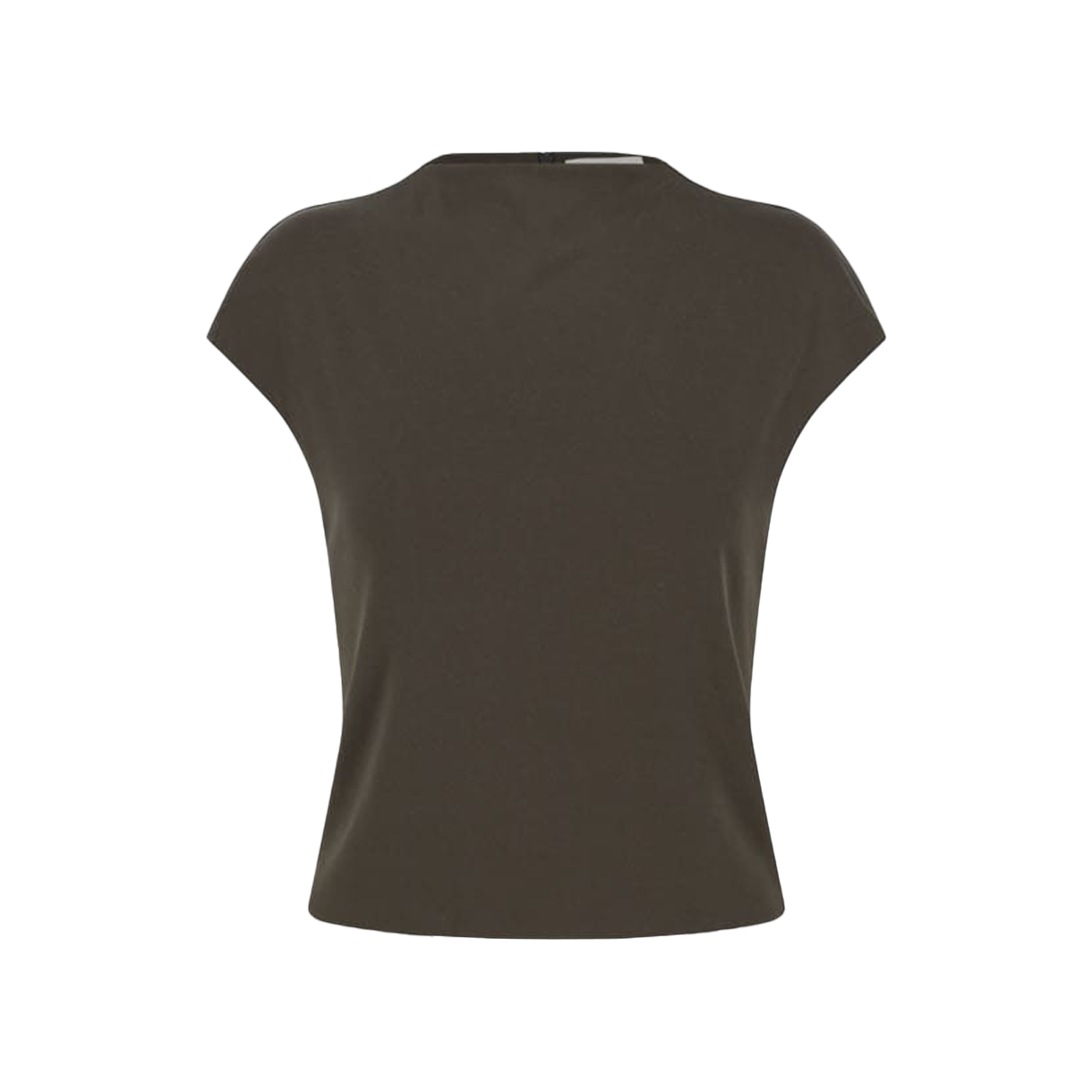 아모멘토 우먼 저지 모크넥 탑 브라운 - 26SS(Amomento Women Jersey Mock Neck Top Brown - 26SS)