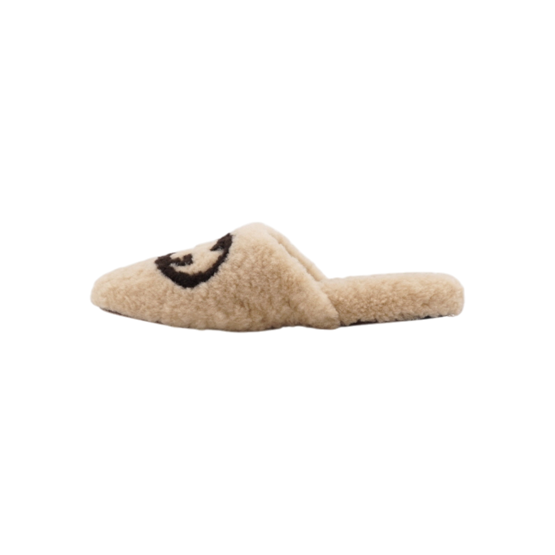ITNQT8LNPRL9 Gucci Interlocking G Wool Slide Mules