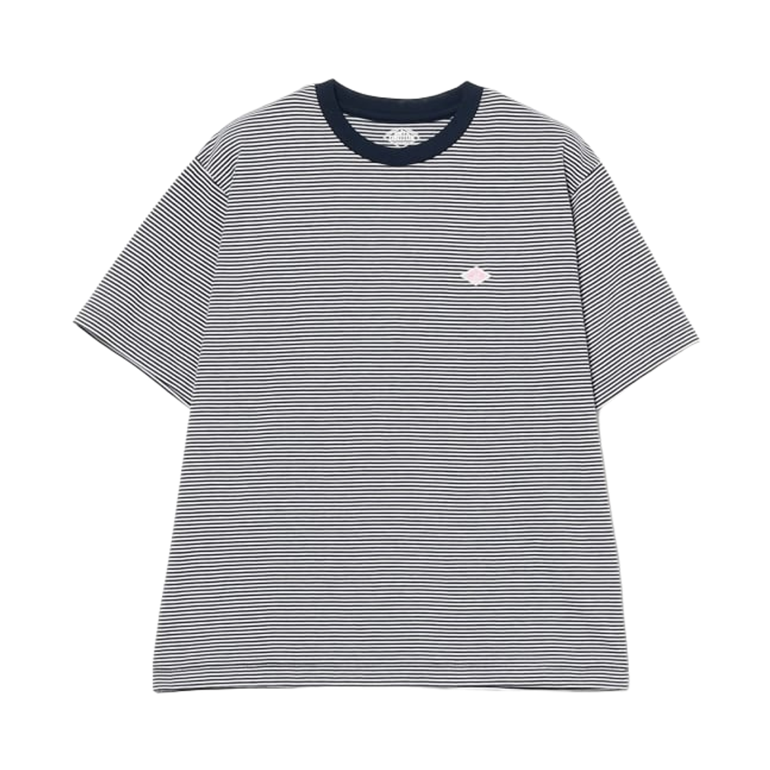 (W) 레이 빔즈 x 단톤 스트라이프 이너 티셔츠 네이비 화이트((W) Ray Beams x Danton Striped Inner T-shirt Navy White)